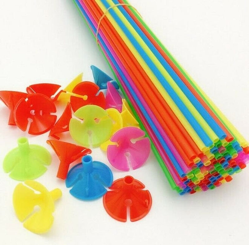 50Pcs Party Cups Choose from Colour Quantity Birthday Events Pvc Balloons Sticks Arts & Entertainment > Party & Celebration > Party Supplies KOL DEALS Mixed Colours  