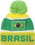 Icon Sports World Soccer Country Pegged Beanie Sporting Goods > Outdoor Recreation > Winter Sports & Activities Icon Sports Brazil | Yellow  