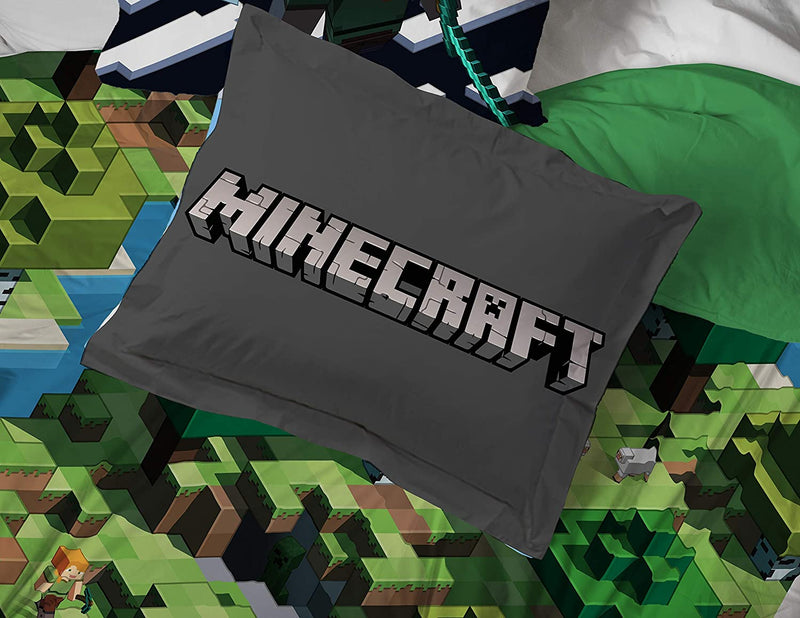 Minecraft Daytime 7 Piece Queen Bed Set - Includes Comforter & Sheet Set - Bedding Features Alex and Steve - Super Soft Fade Resistant Microfiber - (Official Minecraft Product) Home & Garden > Linens & Bedding > Bedding Jay Franco & Sons, Inc.   