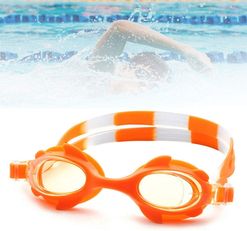 BENBOR Fashion Children Swimming Glasses Swim Goggles for Kids Child Eyewear Waterproof Anti-Fog Goggles Orange Sporting Goods > Outdoor Recreation > Cycling > Cycling Apparel & Accessories BENBOR   