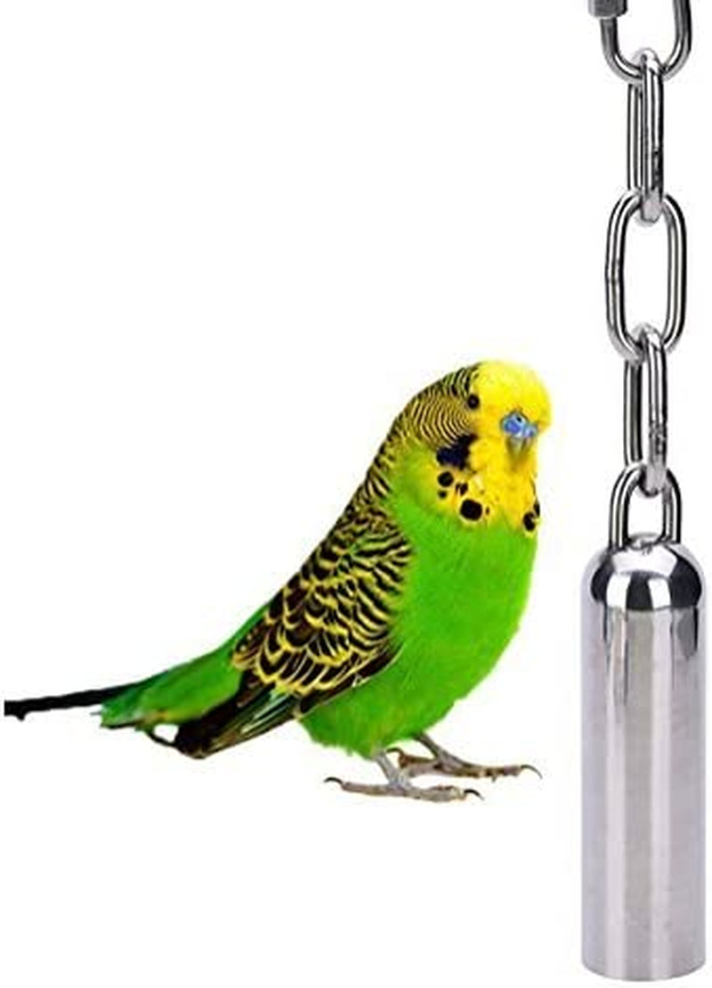 Keersi Stainless Steel Bells Toy with Sweet Sound for Bird Parrot Macaw African Greys Cockatoo Parakeet Cockatiels Conure (L/ 8.4'') Animals & Pet Supplies > Pet Supplies > Bird Supplies > Bird Toys Keersi S/ 7.6''  