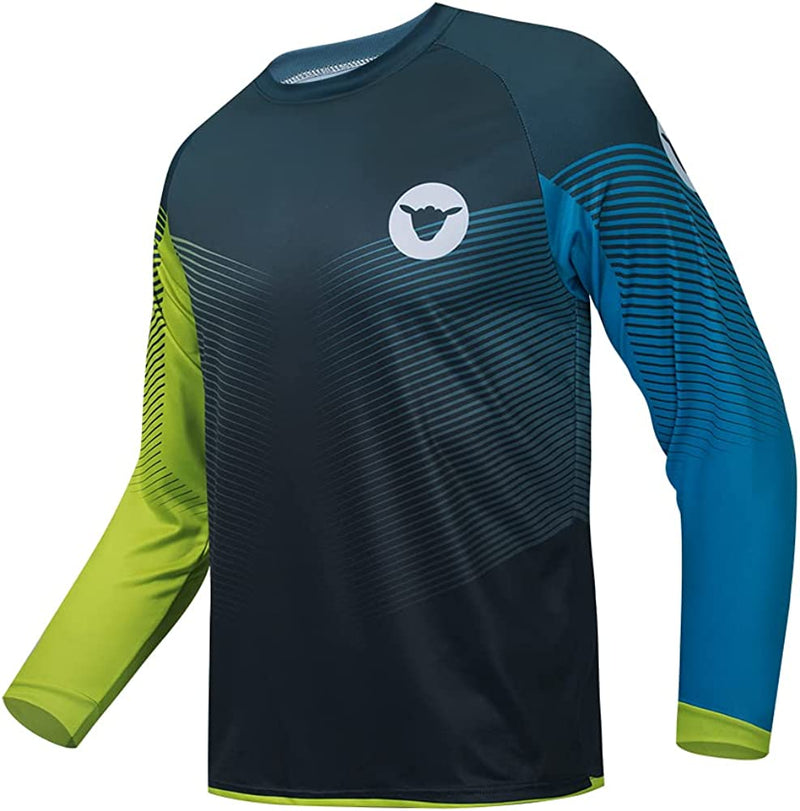 Men'S MTB Jersey Long Sleeve Mountain Bike Shirt Bicycle Cycling Tops Quick Dry&Moisture-Wicking Sporting Goods > Outdoor Recreation > Cycling > Cycling Apparel & Accessories KOL DEALS 004 Small 