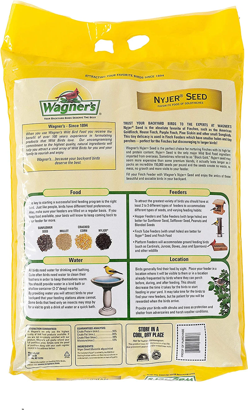 Wagner'S 62053 Nyjer Seed Wild Bird Food, 20-Pound Bag Animals & Pet Supplies > Pet Supplies > Bird Supplies > Bird Food Wagner's   