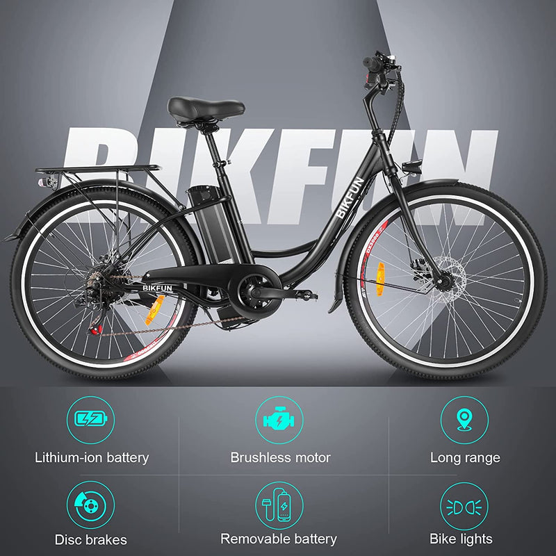ANCHEER Electric Bike for Adult, Ebike 26" 350W, Electric Bike with 36V 15Ah Removable Battery up to 50 Miles, Commute and Travel Electric Professional 7 Speed E-Bike Sporting Goods > Outdoor Recreation > Cycling > Bicycles GUANGZHOU MYATU PEDELEC TECHNOLOGY CO.,LTD   