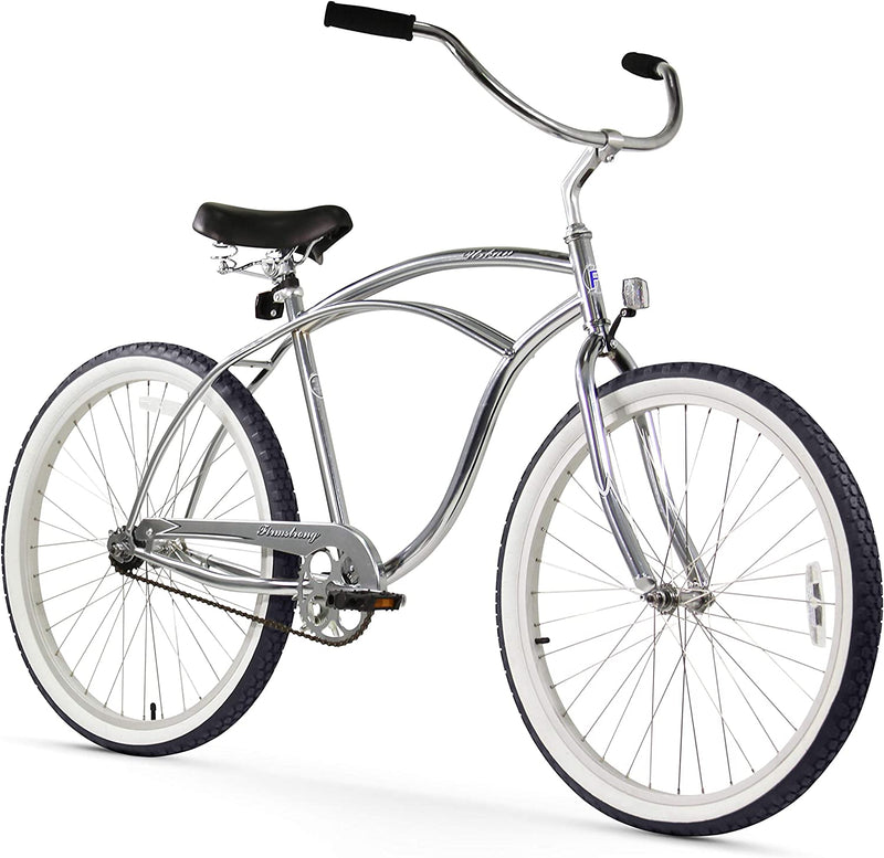 Firmstrong Urban Man Beach Cruiser Bike, Mens Bicycle Sporting Goods > Outdoor Recreation > Cycling > Bicycles Firmstrong Chrome 26" / 1-speed 