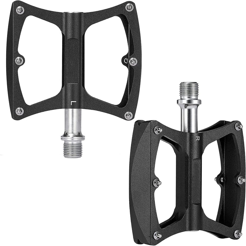 SAVADECK Bike Pedals, 9/16 Inch Bicycle Pedals for Mountain Bike, Aluminum Alloy Platform Bike Pedals, Anti-Slip Lightweight Bicycle Pedals for MTB, Road Bike, Folding Bike,Cruiser Sporting Goods > Outdoor Recreation > Cycling > Bicycles SAVADECK   