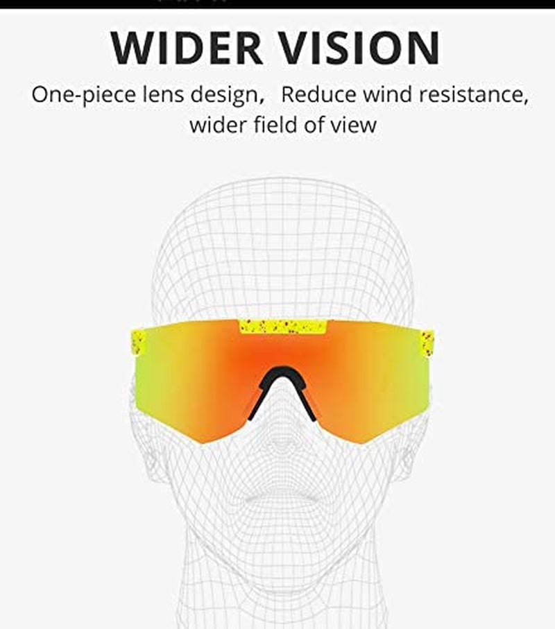 Sports Polarized Sunglasses Cycling Glasses New Outdoor Windproof Sports UV400 Polarized Eyewear Eyeglasses for Men and Women Sporting Goods > Outdoor Recreation > Cycling > Cycling Apparel & Accessories Mttons   