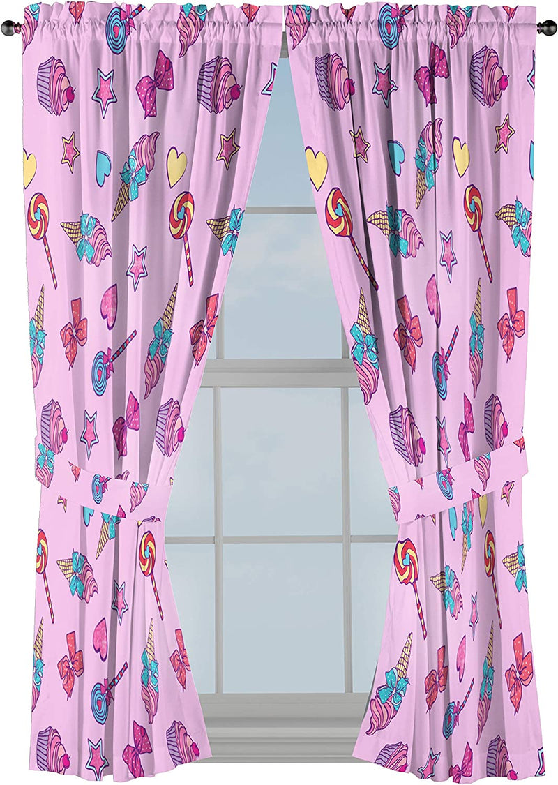 Jay Franco Minecraft Isometric Blue 63 in Drapes 4 Piece Set - Beautiful Room Decor&Easy Set Up, Bedding Features Creeper - Window Curtains Include 2 Panels&2 Tiebacks (Official Minecraft Product) Home & Garden > Decor > Window Treatments > Curtains & Drapes Jay Franco Pink - Jojo Siwa 63 Inch 