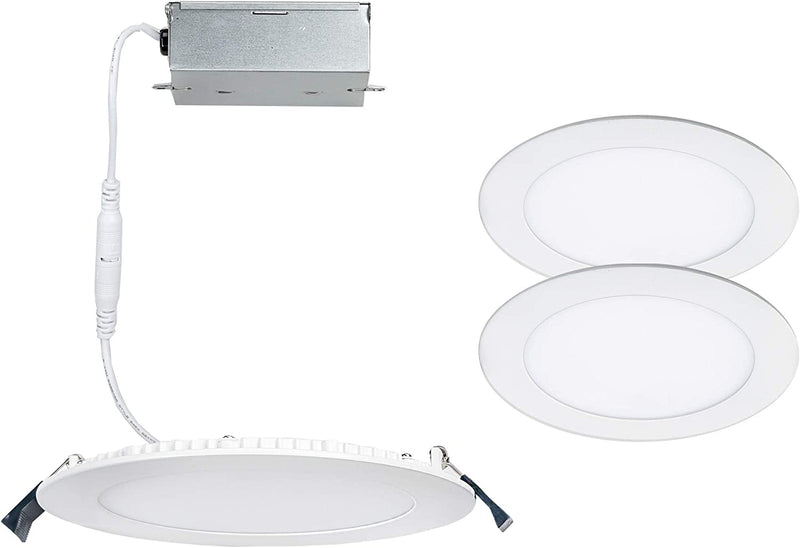 WAC Lighting R6ERDR-W930-WT-2 Lotos 6In round Remodel Kit 3000K in White (Pack of 2) LED Light Fixture, 2 Pack, Slim Downlight, 2 Count