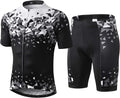 INBIKE Men Cycling Jersey Set Short Sleeve Breathable Bike Shirt with Padded Shorts Bib Shorts Sporting Goods > Outdoor Recreation > Cycling > Cycling Apparel & Accessories INBIKE G05 XX-Large 