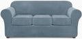 Sofa Covers for 3 Cushion Couch Velvet Sofa Cover for 3 Cushion Couch Slipcover Stretch 4 Piece Couch Cover for Sofa Slipcover Furniture Covers for Couches and Sofas Furniture Protector (Brown) Home & Garden > Decor > Chair & Sofa Cushions NORTHERN BROTHERS Blue Grey Large 