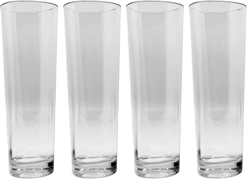 Kitchinventions Unbreakable Tritan Drinking Glasses | Ideal for Beverages & Cocktails | Shatterproof Barware | Clear and Durable | Dishwasher Safe | Great for Travel and Boat (4,12 Oz Whiskey)