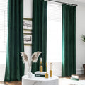 COLLACT Velvet Curtains 84 Inches Long Blackout Curtains for Living Room Window Treatments Black Out Curtainsthermal Insulated Curtains Super Soft Luxury Drapes for Bedroom Rod Pocket 2 Panels Black Home & Garden > Decor > Window Treatments > Curtains & Drapes COLLACT Hunter Green 52"W x 108"L 