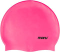 MARU Multi-Coloured Silicone Swim Hat (Unisex, One Size Fits Most) Sporting Goods > Outdoor Recreation > Boating & Water Sports > Swimming > Swim Caps Maru Pink  