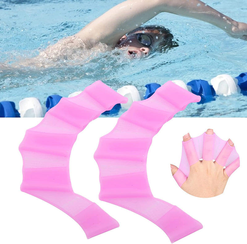 Shanrya Swimming Handcuffs Flippers, Comfortable Elastic Silicone Foldable Silicone Hand Swimming Gloves for Swimming for Beginners Sporting Goods > Outdoor Recreation > Boating & Water Sports > Swimming > Swim Gloves Shanrya   