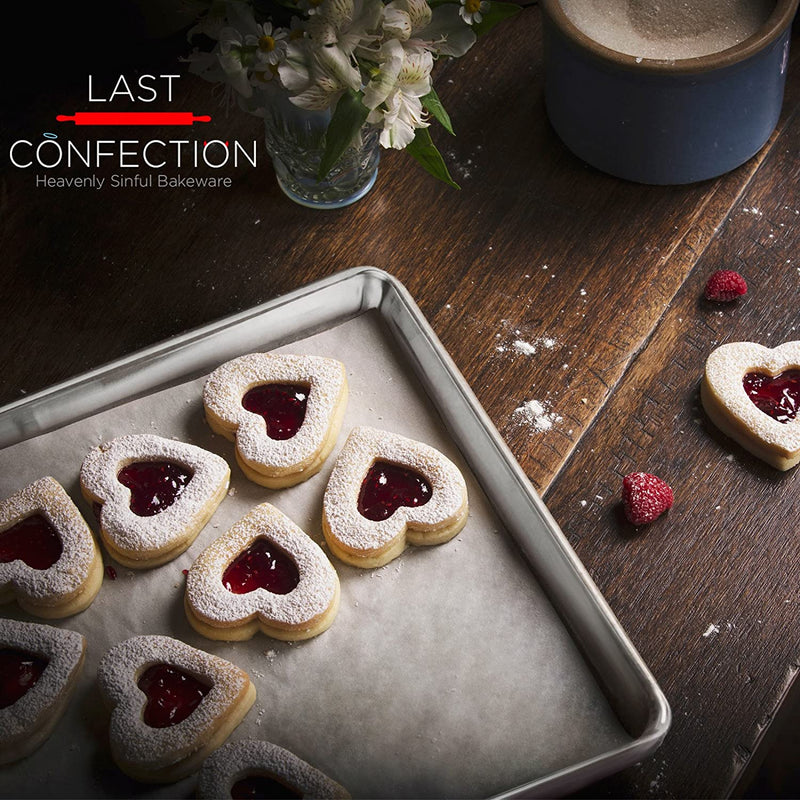Last Confection 12 Cookie Baking Sheets 9" X 13" - Small Rimmed Aluminum Jelly Roll Trays - Quarter Sheet Pans Home & Garden > Kitchen & Dining > Cookware & Bakeware Last Confection   