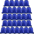 PLULON 25 Pcs Blue Drawstring Backpack Bags Bulk String Backpack Cinch Sack Pull Sport Gym Backpack Bags for Yoga Traveling Outdoor Sports Home & Garden > Household Supplies > Storage & Organization PLULON Blue-30  