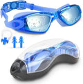 Swim Goggles, Swimming Goggles No Leaking anti Fog Adult Men Women Youth Sporting Goods > Outdoor Recreation > Boating & Water Sports > Swimming > Swim Goggles & Masks FUNDASTIC Blue Silver  