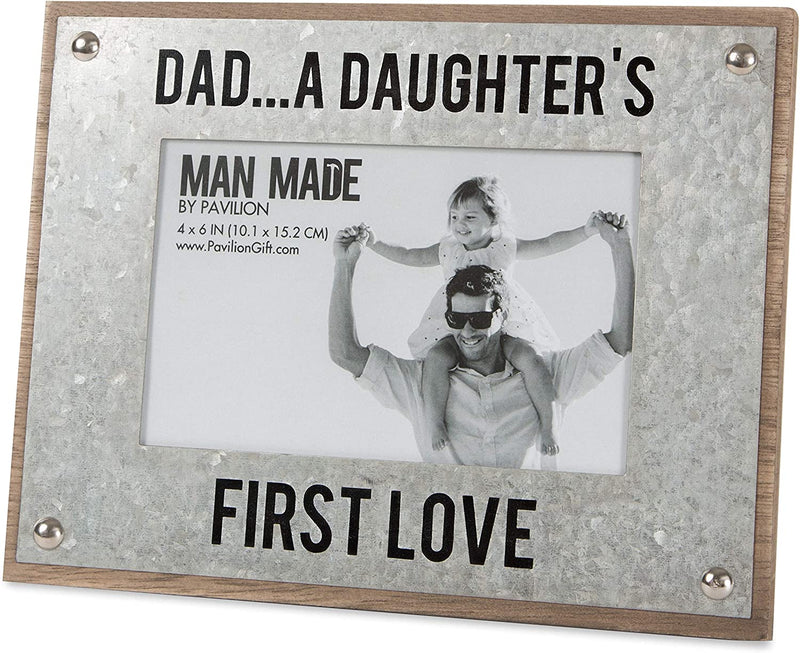 Pavilion - Dad. a Daughter'S First Love - Wood and Metal 4X6 Picture Frame Home & Garden > Decor > Picture Frames Pavilion Gift Company   