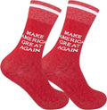 President and History Quote Socks - Gifts for Men, Women, Teens - Trump, Biden, Fauci, Obama, Bush, RBG, Harris, Clinton Sporting Goods > Outdoor Recreation > Winter Sports & Activities FUNATIC Trump - Red Maga  