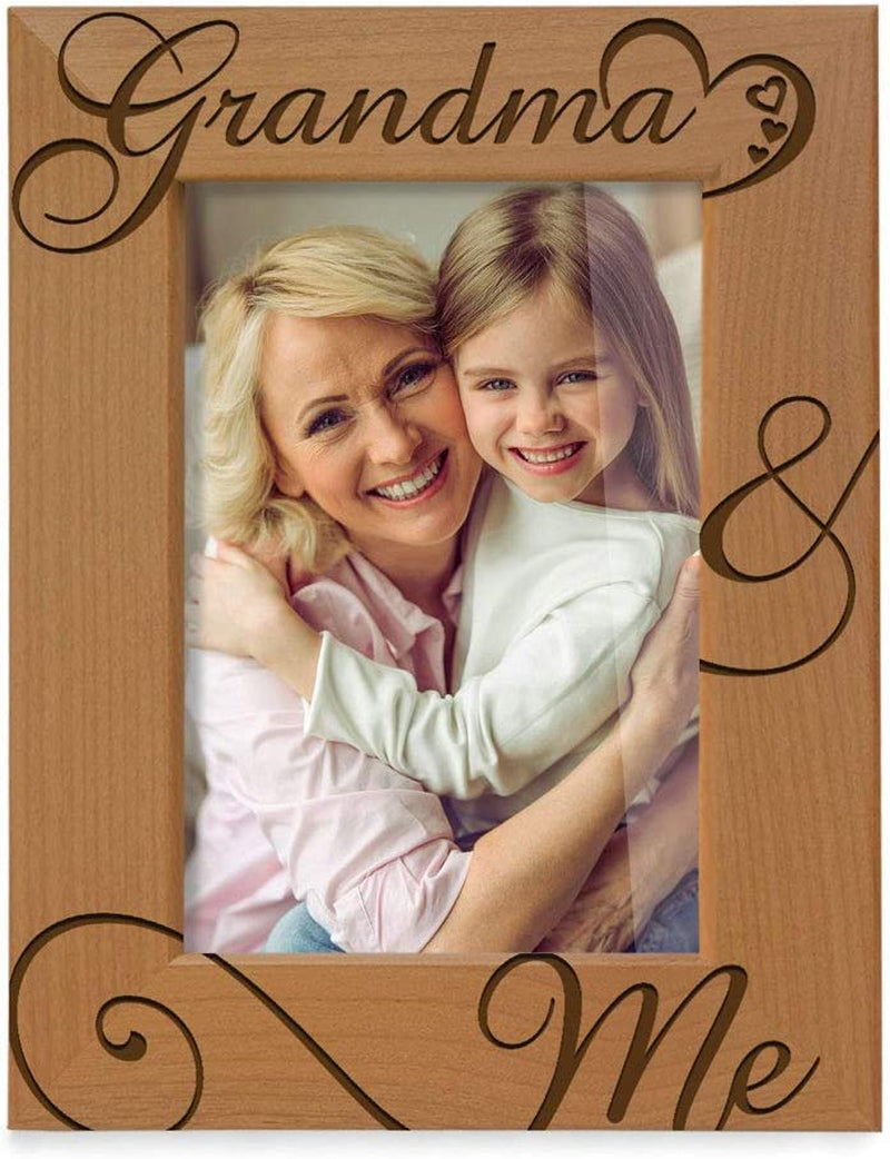 KATE POSH Grandma and Me Engraved Natural Wood Picture Frame, I Love You Grandma, Grandparent'S Day, Best Grandma Ever, Grandmother Gifts, Grandma & Me, Mother'S Day (4X6-Vertical) Home & Garden > Decor > Picture Frames KATE POSH 4x6-Vertical  
