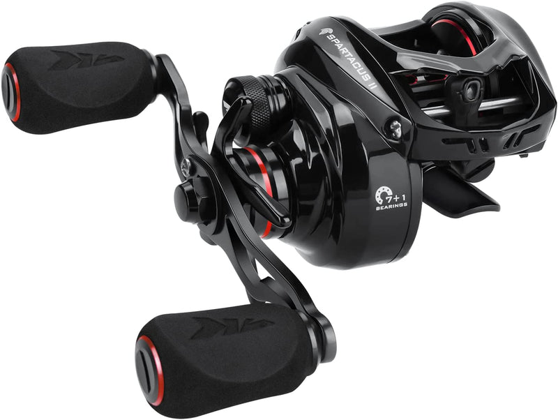 Kastking Spartacus II Baitcasting Fishing Reel, 6Oz Ultralight Baitcaster Reel, Super Smooth with 17.6 LB Carbon Fiber Drag, 7.2:1 Gear Ratio, 39Mm Palm Perfect Lower Profile Design Sporting Goods > Outdoor Recreation > Fishing > Fishing Reels Eposeidon B:Right-Black Rhino-7.2:1  