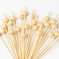Cocktail Picks 100 Counts Handmade Sticks Wooden Toothpicks Cocktail Sticks Party Supplies - Wooden Pearl