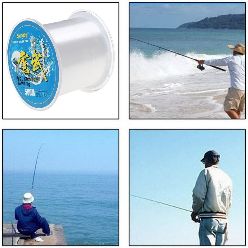 547 Yards Clear Fishing Line, Monofilament Fishing Wire Invisible Nylon Fish String for Hanging Decoration Balloon Garland