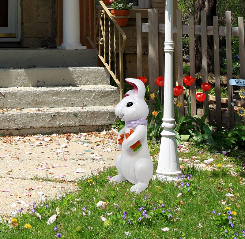 Gift Boutique Easter Bunny Garden Statue Outdoor Decoration Large Rabbit Decor Resin Figurine for Spring Porch Steps Patio Pathway Balcony Yard Landscape Lawn Ornaments Indoor Decorations 13 Inch Home & Garden > Decor > Seasonal & Holiday Decorations Gift Boutique   