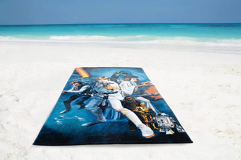Star Wars Vintage Kids Large Bath/Pool/Beach Towel - Super Soft & Absorbent Fade Resistant Cotton Towel, Measures 34 X 64 Inches (Official Star Wars Product) Home & Garden > Linens & Bedding > Towels Jay Franco   