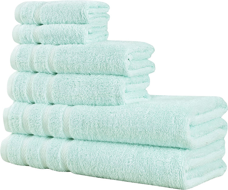 Comfort Realm Ultra Soft Towel Set, Combed Cotton 600 GSM 100 Percent Cotton (White, 1 Bath Sheet) Home & Garden > Linens & Bedding > Towels Comfort Realm Mint 6 Piece Towel Set 