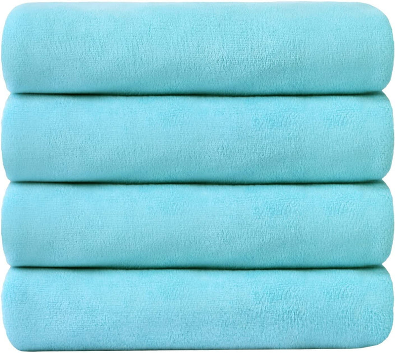 JML Microfiber Bath Towel Sets (6 Pack, 27" X 55") -Extra Absorbent, Fast Drying, Multipurpose for Swimming, Fitness, Sports, Yoga, Grey 6 Count Home & Garden > Linens & Bedding > Towels JML Microfiber Aquamarine 4 Pack 