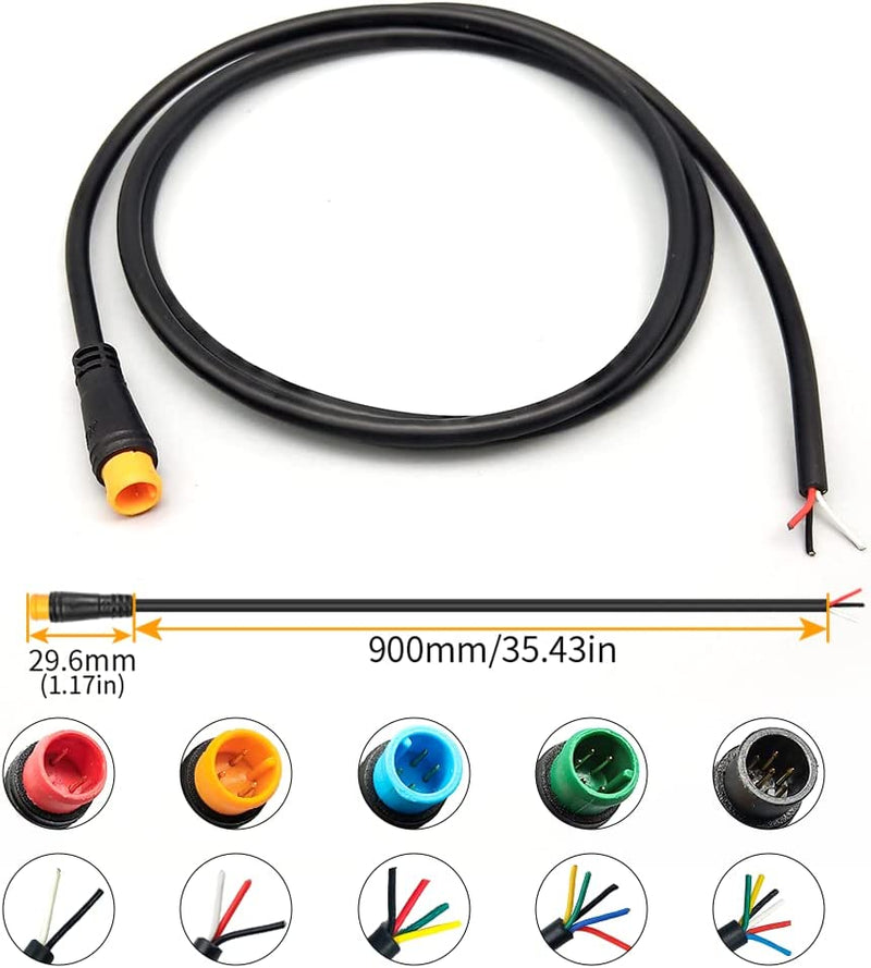 Ebike Extension Cable 2Pin/3Pin/4Pin/5Pin/6Pin Julet Female/Male Single Head DIY Waterproof Line for Electric Motorbike Kit Light Throttle Ebrake Display Sporting Goods > Outdoor Recreation > Cycling > Bicycles YUNNY Ebike Kit Store   