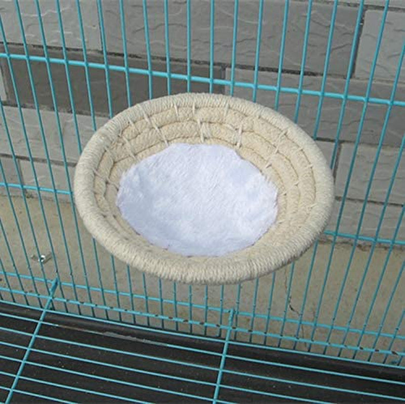 Bird Breeding Nest Bed Hut Toy with Warm Comfortable Mat Cotton Weave Hemp Rope Hatching Hut Cave Cage Accessories for Parakeet Conure Cockatiel Canary Finch Lovebird Budgie (A: Cotton) Animals & Pet Supplies > Pet Supplies > Bird Supplies > Bird Cages & Stands Litewoo   