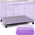 Large Bird Cage Cover Birdcage Nylon Mesh Net Cover Seed Feather Catcher Twinkle Star Universal Birdcage Cover Bird Seed Guard Skirt for Parakeet Macaw African round Square Cage (Black, L) Animals & Pet Supplies > Pet Supplies > Bird Supplies > Bird Cages & Stands Shappy Purple X-Large 