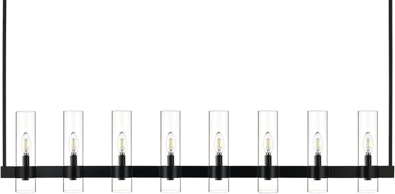 Linea Di Liara Teramo Farmhouse Matte Black Wall Sconce Wall Lighting Modern Bathroom Wall Sconces Wall Lights for Hallway and Bedroom Wall Sconce Lighting Fixture - Frosted Glass Shade Home & Garden > Lighting > Lighting Fixtures > Chandeliers Linea di Liara Black/Clear 54" Linear 