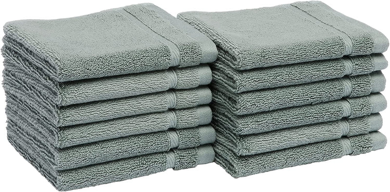 Cotton Bath Towels, Made with 30% Recycled Cotton Content - 2-Pack, White Home & Garden > Linens & Bedding > Towels KOL DEALS Green Washcloths 