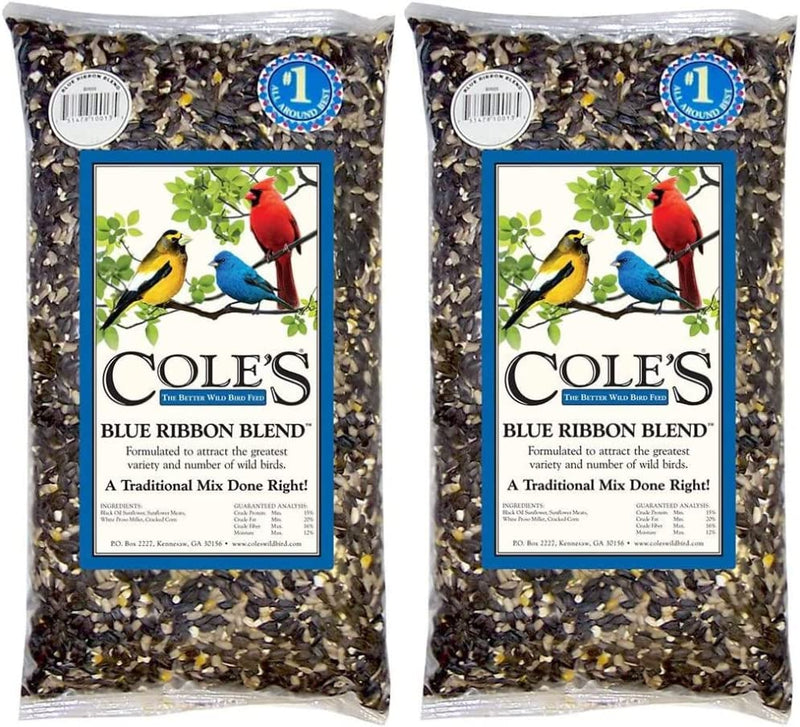 Cole'S BR20 Blue Ribbon Blend Bird Seed, 20-Pound Animals & Pet Supplies > Pet Supplies > Bird Supplies > Bird Food Cole's Wild Bird 1 Count (Pack of 2)  