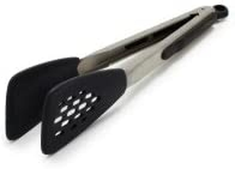 OXO Good Grips Silicone Flexible Tongs Stainless,Black,