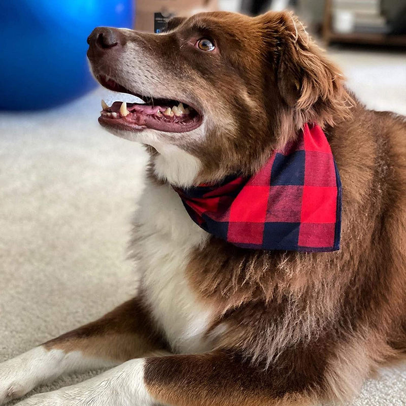 Odi Style Buffalo Plaid Dog Bandana - Soft, Breathable and Eye Catching Dog Bandanas, Handkerchiefs Scarfs, Bibs, Accessories for Small Dogs, Cats, Puppies, Black and White Plaid, Single Piece Sporting Goods > Outdoor Recreation > Winter Sports & Activities Odi Style   