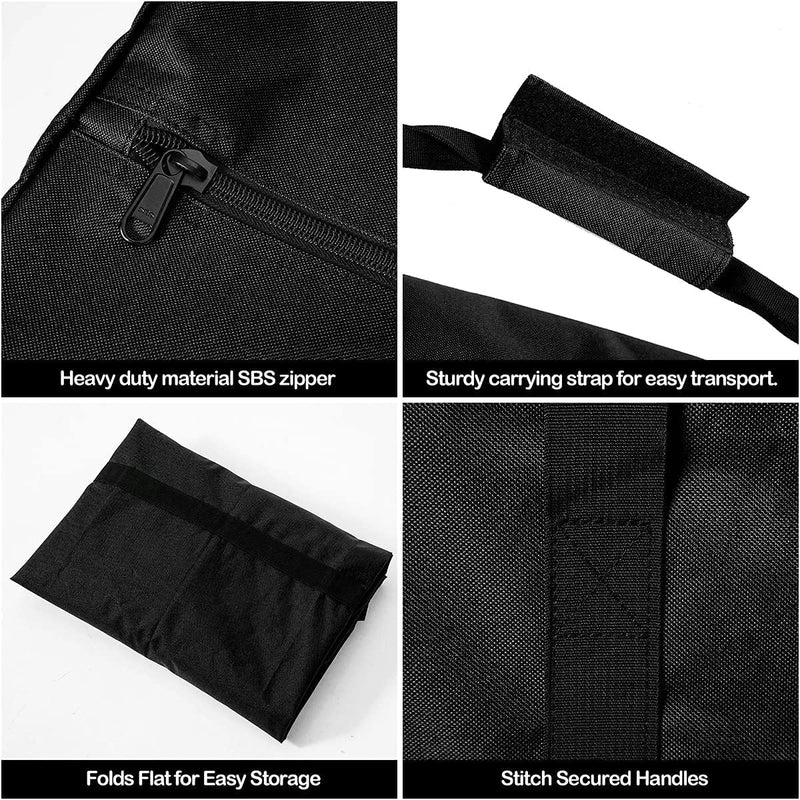 INFANZIA 45 Inch Zipper Duffel Travel Sports Equipment Bag, Water Resistant Oversize, Black Home & Garden > Household Supplies > Storage & Organization INFANZIA   