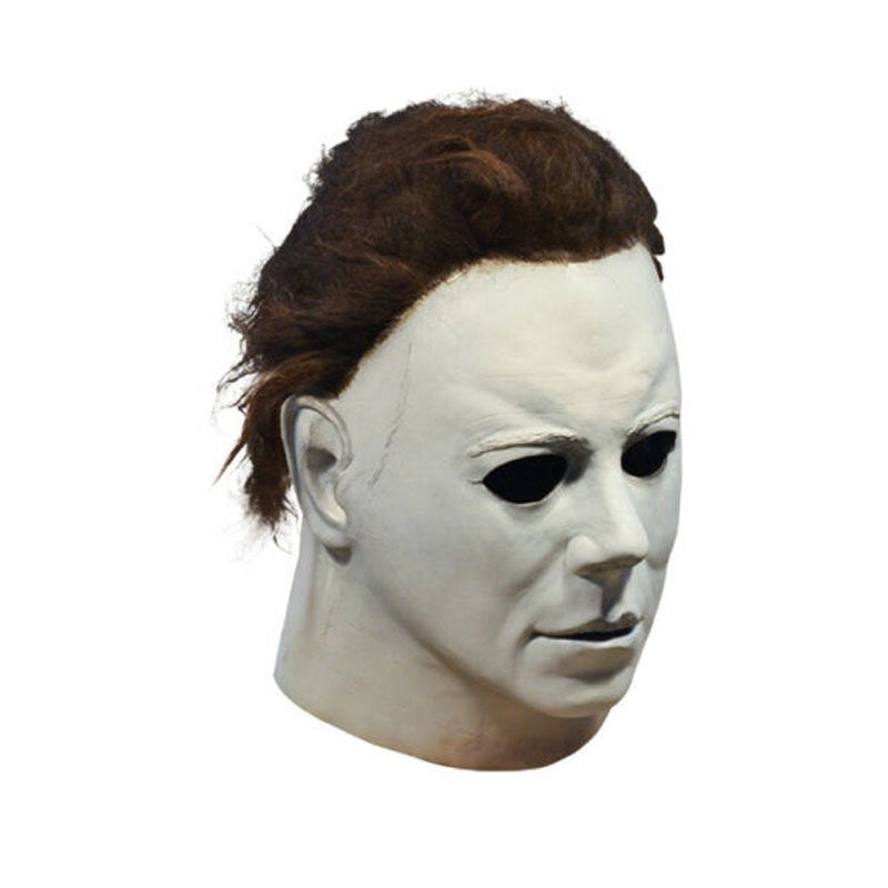 Oak Leaf Halloween Horror Movie White Latex Michael Myers Full Face Helmet Scary Costume Mask