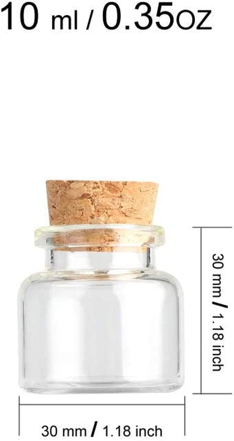55Pcs 10Ml Small Glass Bottles with Cork，Essential Oil Storage Bottles（0.35 Oz-1.18X1.18 Inch） Home & Garden > Decor > Decorative Jars JIUYUE   
