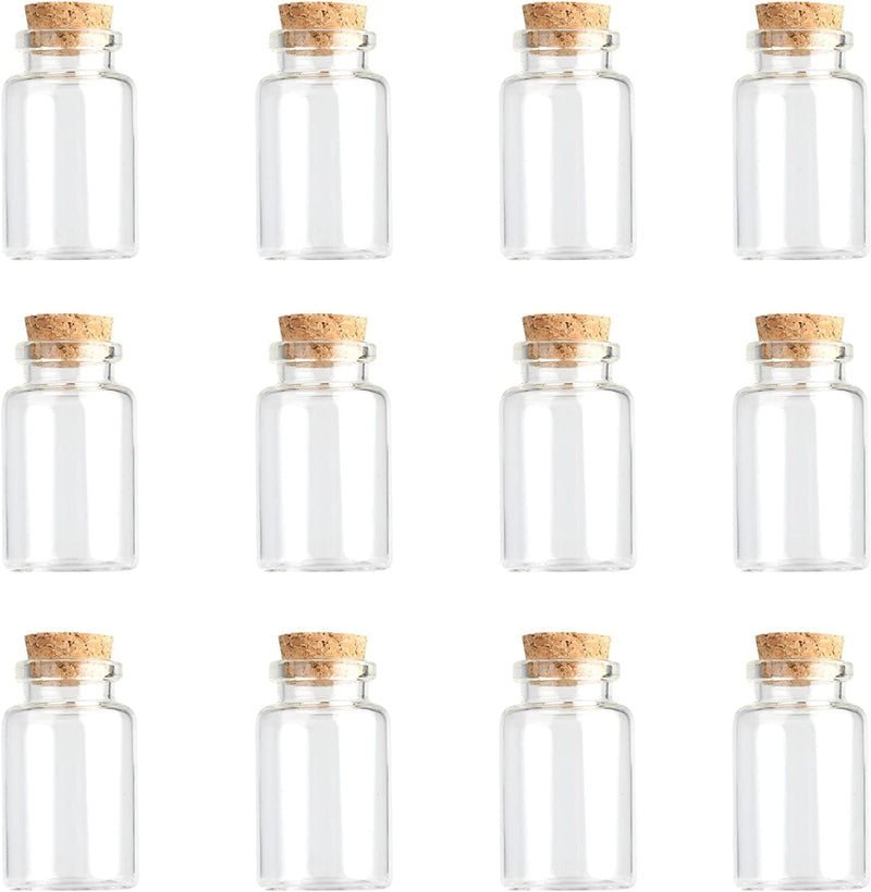55Pcs 10Ml Small Glass Bottles with Cork，Essential Oil Storage Bottles（0.35 Oz-1.18X1.18 Inch） Home & Garden > Decor > Decorative Jars JIUYUE 55 0.7 oz/ 20 ml 