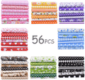56 Pieces 9.8"x 9.8" (25cm x 25cm) Squares Cotton 100% Floral Printed Sewing Supplies Fabric for Quilting Patchwork, DIY Craft, Scrapbooking Cloth Arts & Entertainment > Hobbies & Creative Arts > Arts & Crafts > Art & Crafting Materials > Textiles > Fabric Zgoo Multicolored-56pcs  