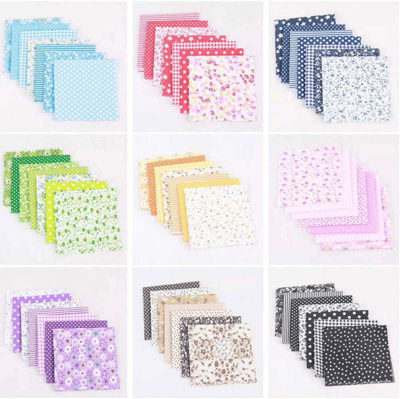 56 Pieces 9.8"x 9.8" (25cm x 25cm) Squares Cotton 100% Floral Printed Sewing Supplies Fabric for Quilting Patchwork, DIY Craft, Scrapbooking Cloth Arts & Entertainment > Hobbies & Creative Arts > Arts & Crafts > Art & Crafting Materials > Textiles > Fabric Zgoo   