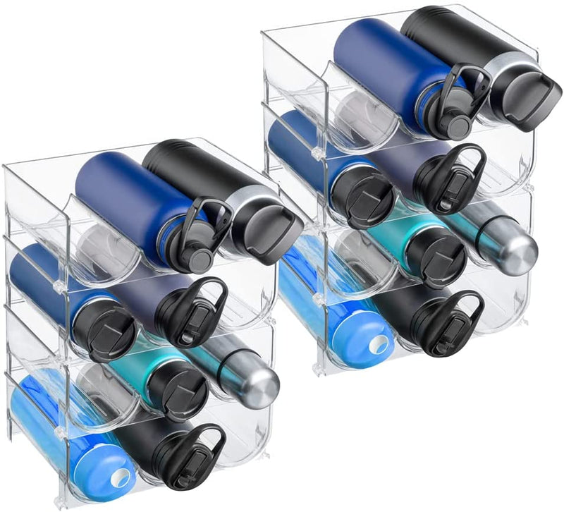 Clearspace Water Bottle Organizer – Perfect as a Pantry Organizer and Cabinet Organizer –Water Bottle Holder for Home Organization and Storage, Kitchen Countertop Organization Home & Garden > Decor > Decorative Jars CLEARSPACE 8 Pack  