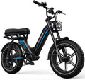 G-Force ZF Electric Bike with 750W Motor,20" X 4" Fat Tires Electric Bicycle for Adults Step-Thru Moped 48V 20Ah/13.5Ah Removable Battery 28 MPH Shimano 7 Speed System,Dual Shock Absorber Sporting Goods > Outdoor Recreation > Cycling > Bicycles G-FORCE Black 48v 13.5ah 