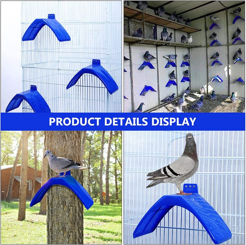 Balacoo 30Pcs Dove Rest Stand Lightweight Plastic Pigeon Perch Roost Bird Dwelling Stand Support Cage Accessories for Dove Pigeon and Other Birds Blue