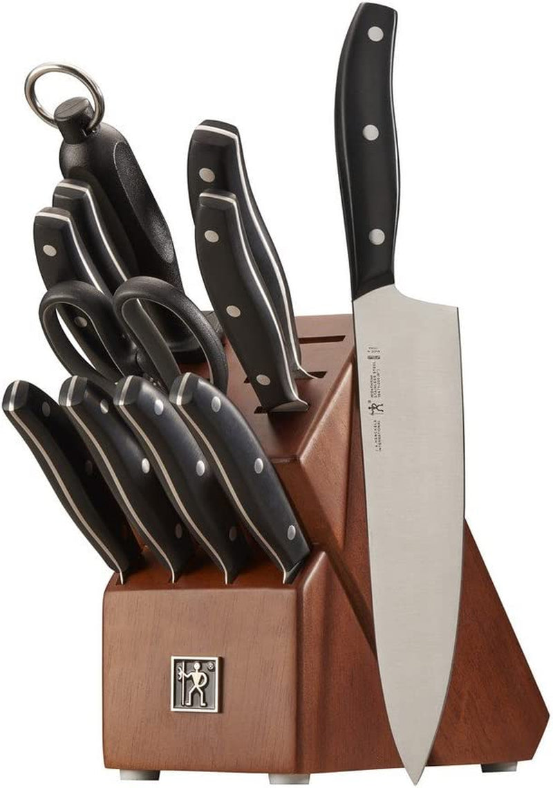 Henckels Definition 12-Pc Knife Block Set - Cherry Wood